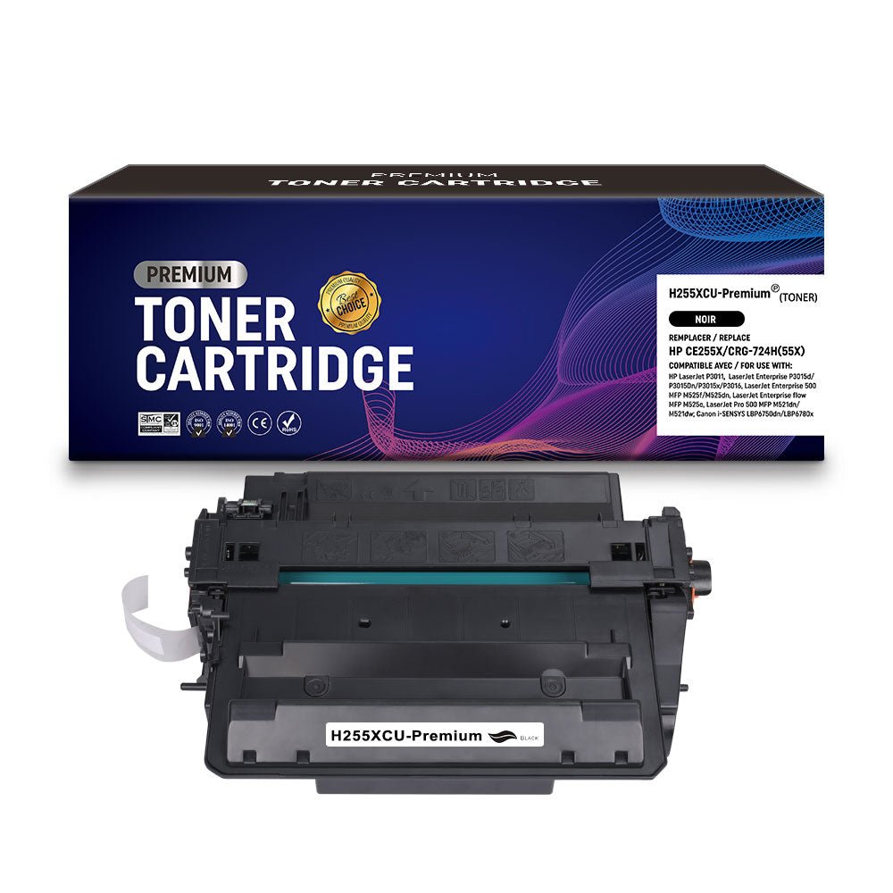 Cartouche de toner Compatible HP CE255X/CRG-724H Noir 12500pages - KERA FRANCE Cartouche de toner Compatible HP CE255X/CRG-724H Noir 12500pages - KERA FRANCE